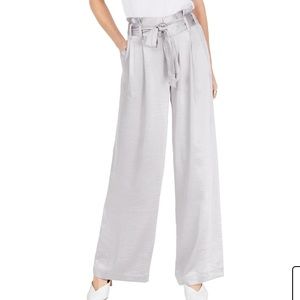 INC silver paper bag pants NWT